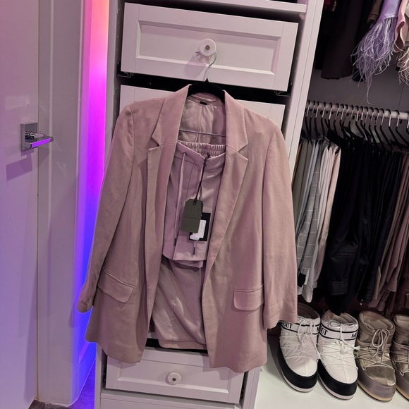ALLSAINTS SET Aleida Tri Blazer + Aleida Tri Tailored Short in Dusty Pink - Picture 7 of 15